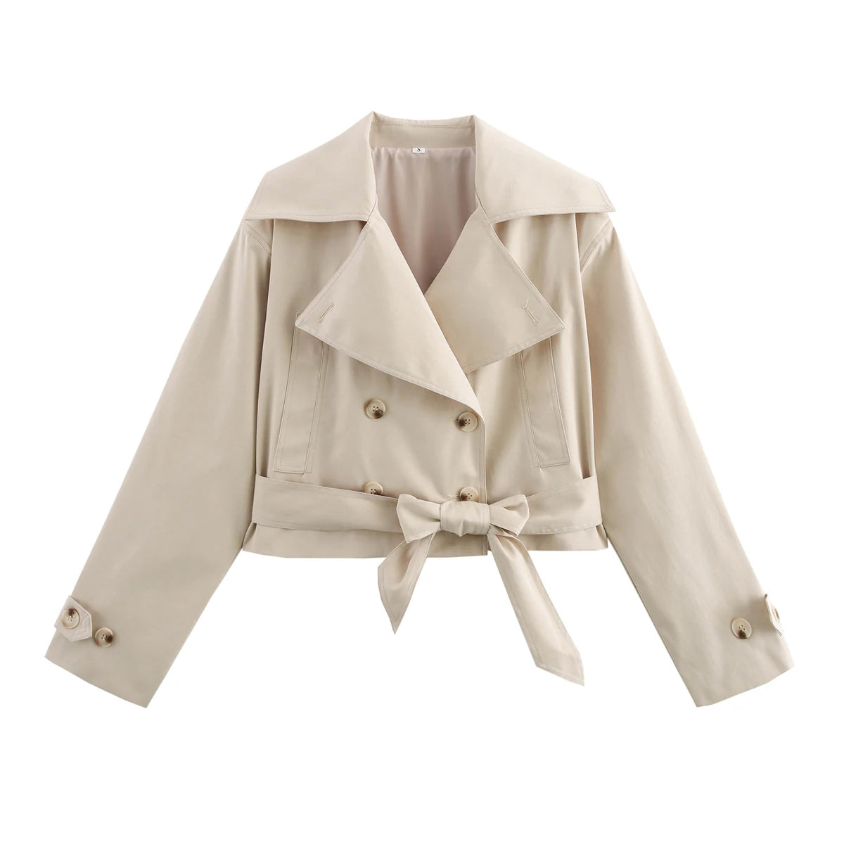 Gabardina cruzada en beige