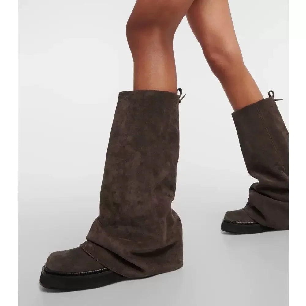 Botas altas slouch efecto ante