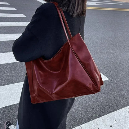 Bolso tote grande efecto piel